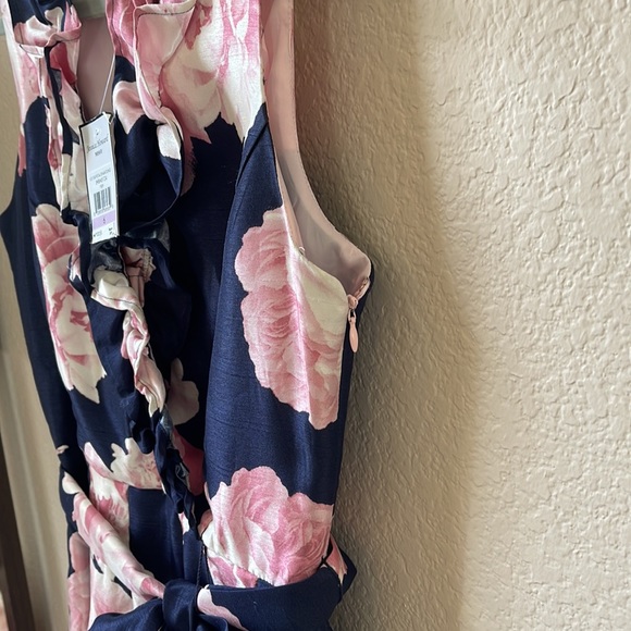 Ruffle Collar Sleeveless Floral Dress Sz 6 - Picture 5 of 6